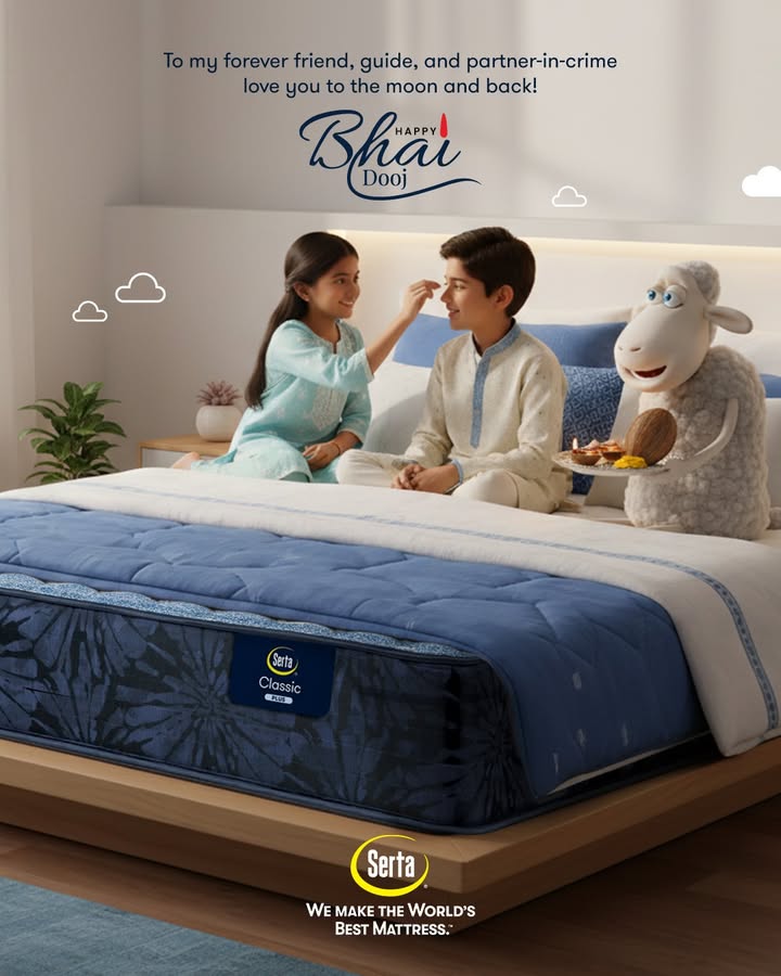 Comfort that connects, love that lasts.
Wishing you a cozy and comforting Bhai Dooj from Serta. 💙

#BhaiDooj2025 #HappyBhaiDooj #SertaIndia #ComfortRedefined #LuxuryComfort #SertaStyle #FestiveWarmth #SertaMoments #FamilyBond