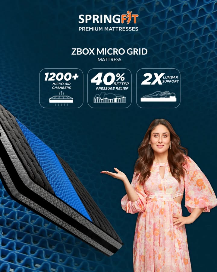 Meet the tiniest, smartest grid ever. 1200+ air chambers = max chill, max support. ZBox Micro Grid is literally the coolest mattress out here

#ZBoxMattress #SmartSleepTech #SmartMattress #ZBoxMicroGridMattress #MicroGridMattress #MicroGrid #PremiumMattress #SpringfitMattress #Springfit #Mattress